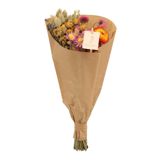 6x veld droogbloemen boeket - Multi -  ↨60cm