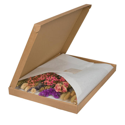 Droogbloemen in letterbox - Pink